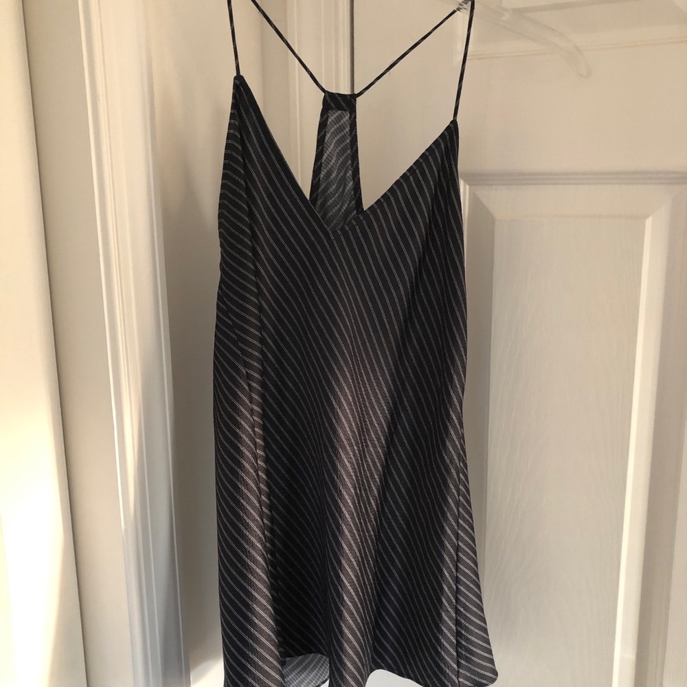Theory Blue Pinstriped Tanktop